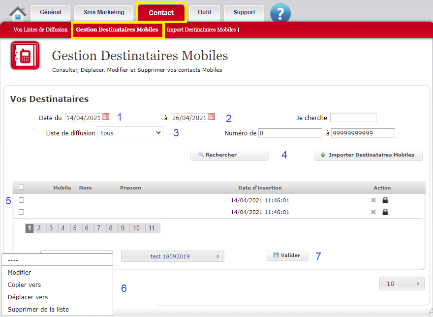 gESTION DESTINATAIRE 1-MODIF